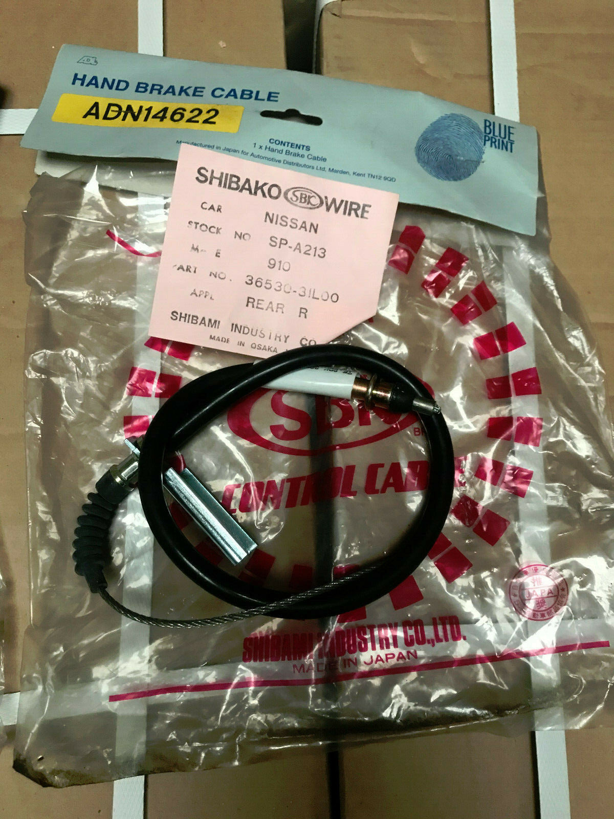 FOR NISSAN BLUEBIRD 910 REAR HANDBRAKE CABLE DRIVER SIDE RH SIDE