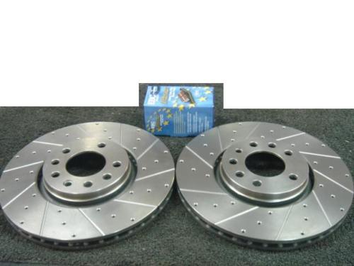 SAAB 9-5 2.3 3.0TID DRILLED GROOVED BRAKE DISC & PADS F