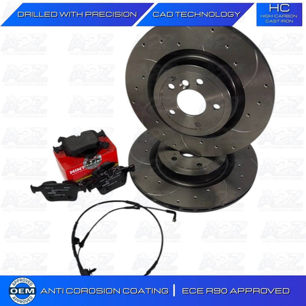 FOR JAGUAR XE 3.0 S X760 FRONT REAR BREMBO DRILLED GROOVED DISCS & MINTEX PADS