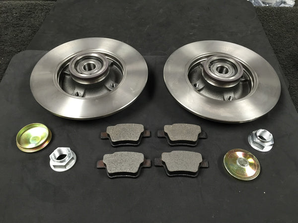 CITROEN C4 2004-06 REAR BRAKE DISC &25MM BEARING FITTED ABS RING BRAKE PAD BOSCH