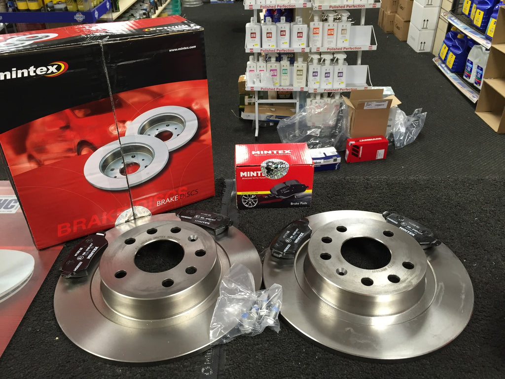 VAUXHALL INSIGNIA 1.6 1.8 2.0CDTI MINTEX REAR BRAKE DISC SOLID REAR BRAKE PADS