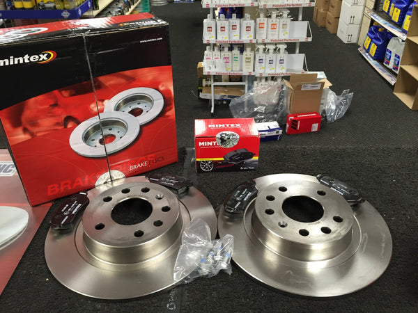 VAUXHALL INSIGNIA 1.6 1.8 2.0CDTI MINTEX REAR BRAKE DISC SOLID REAR BRAKE PADS