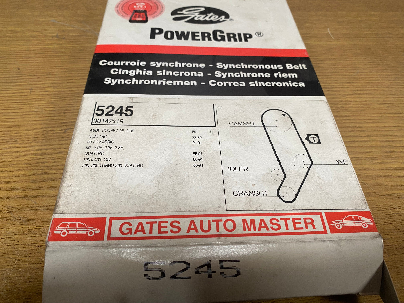 FOR AUDI QUATTRO 2.1 2.2 UR 90 100 200 GATES POWERGRIP TIMING BELT 5245