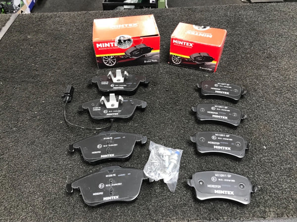 AUDI A4 2.0TDI S LINE B8 140BHP MINTEX BRAKE PADS FRONT REAR BRAKE PADS
