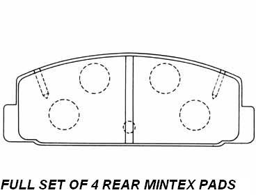 FOR MAZDA 6  MINTEX REAR BRAKE PADS MINTEX