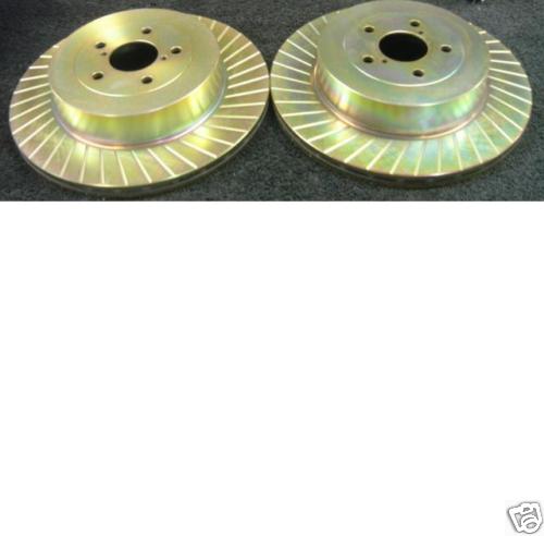 FOR SUBARU IMPREZA WRX STI WR1 2001>ON  REAR GROOVED BRAKE DISCS ZINC COATED