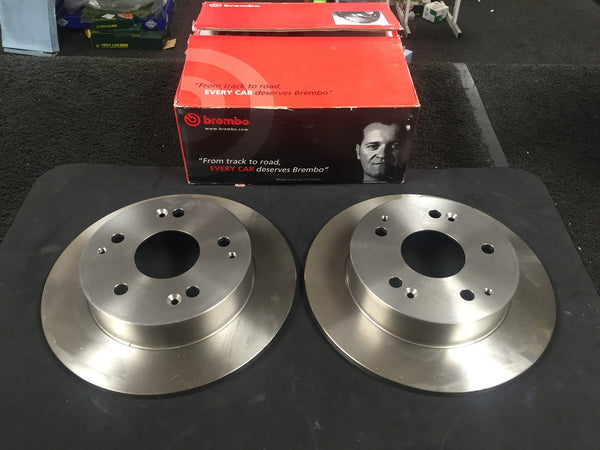 FOR HONDA CIVIC 2.0 TYPE R EP3 REAR BREMBO BRAKE DISCS PAIR OEM QUALITY BREMBO