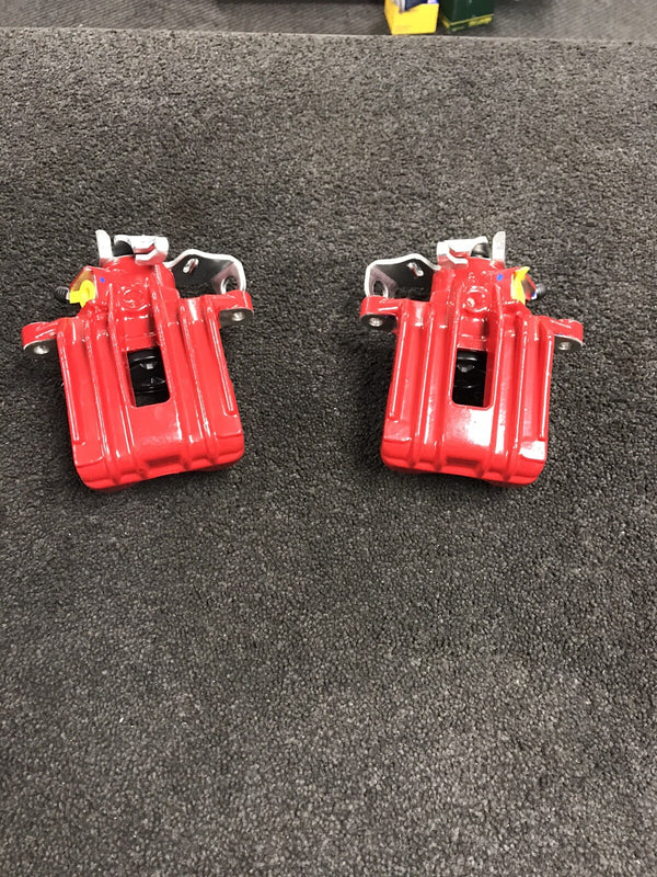 2 REAR BRAKE CALIPER RED FOR SEAT IBIZA 6L 6K 1M TDi 1996-2005 WITH SOLID DISC
