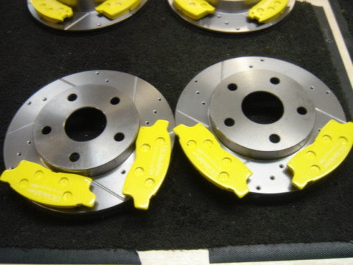 MR2 MK2 REV 2 3 DRILLED GROOVED BRAKE DISC EBC PADS FR