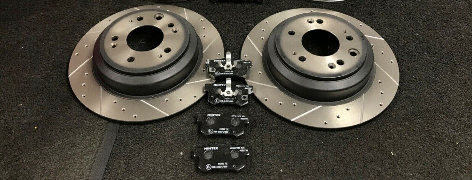 FOR ACCORD 2.2i-DTEC SPORT180 BHP BRAKE DISC DRILLED GROOVED MINTEX PAD REAR