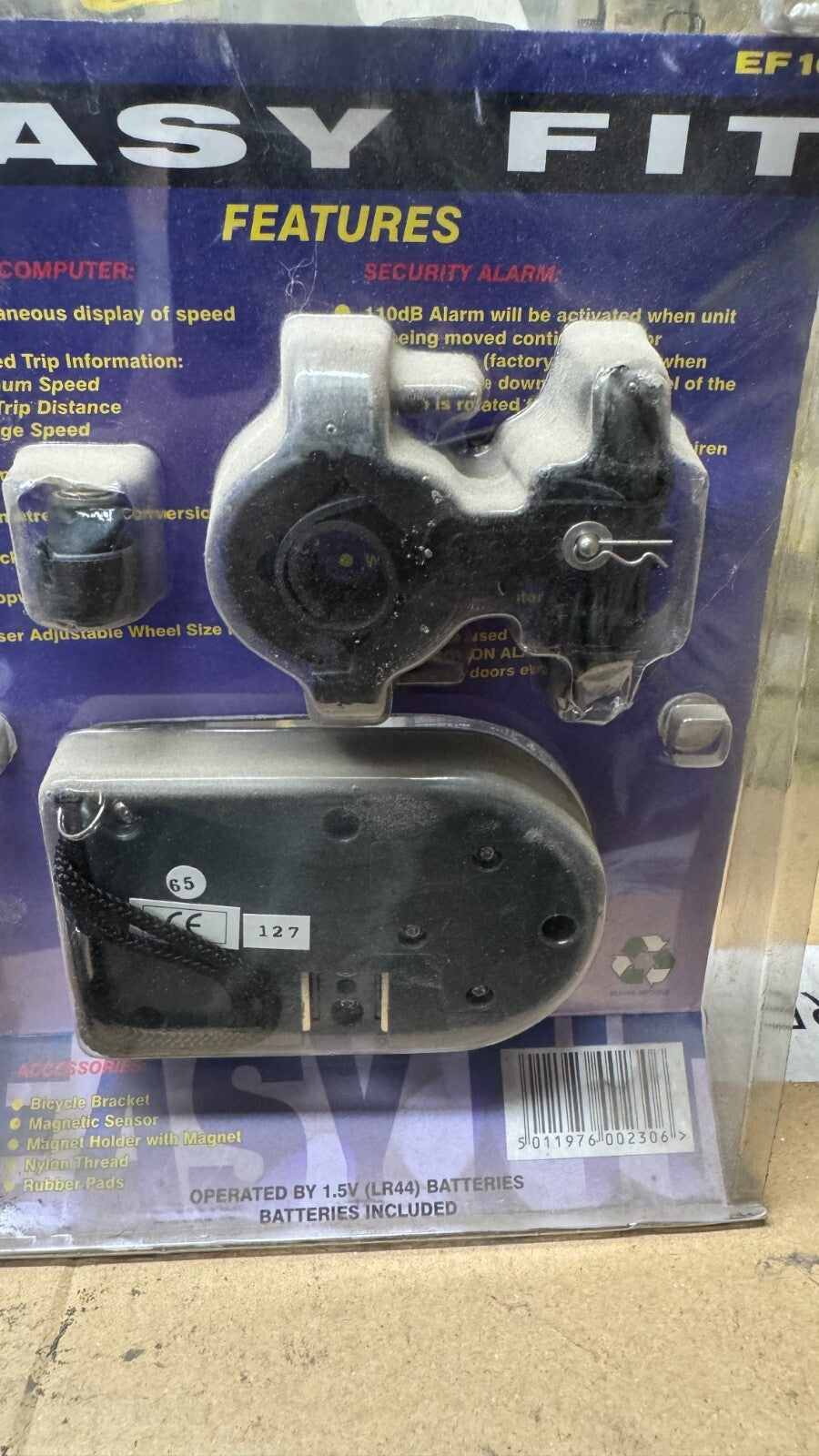 EASY FIT ANTI-THEFT SAFETY DETERRENT BIKE MOTORBIKE ALARM & CYCLE COMPUTER KIT