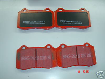 FOR MITSUBISHI EVO 5 6 7 8 BRAKE PADS EBC RED STUFF FRONT