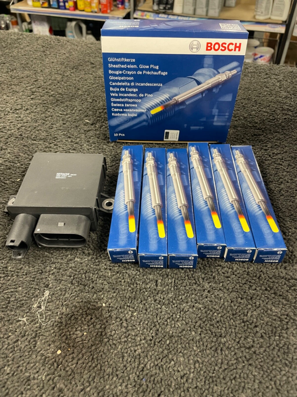 FIT FOR BMW X5 E53 E70  DIESEL GLOW PLUGS & OEM  RELAY CONTROL MODULE UNIT