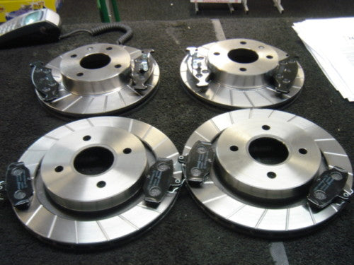 TVR CHIMAERA GRIFFITH BRAKE DISC GROOVED FRONT REAR BRAKE DISCS &PADS