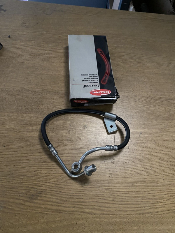 FOR CLASSIC FORD TRANSIT 100L 130 GENUINE DELPHI FRONT NS LH BRAKE FLEXY HOSE