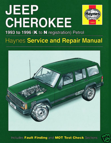 HAYNES FOR  JEEP CHEROKEE 93 TO 96 K TO N REG PETROL SERVICE AND REPAIR MANUAL