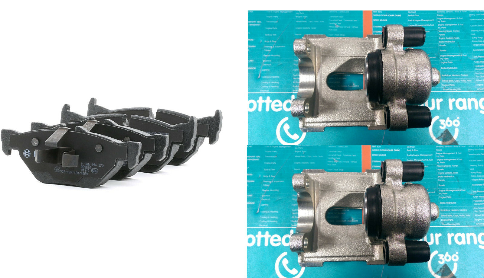 FOR BMW E81 E82 E83 E87 E90 E91 E92 E93 X1 REAR  BRAKE CALIPERS + PADS 