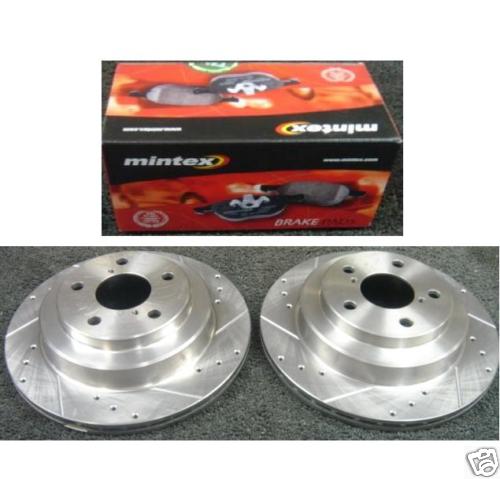 FOR IMPREZA WRX TURBO VENTED DRILLED BRAKE DISC &PAD 290M
