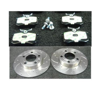 GOLF GT TDI 90 115 REAR DRILLED GROOVED BRAKE DISC PADS