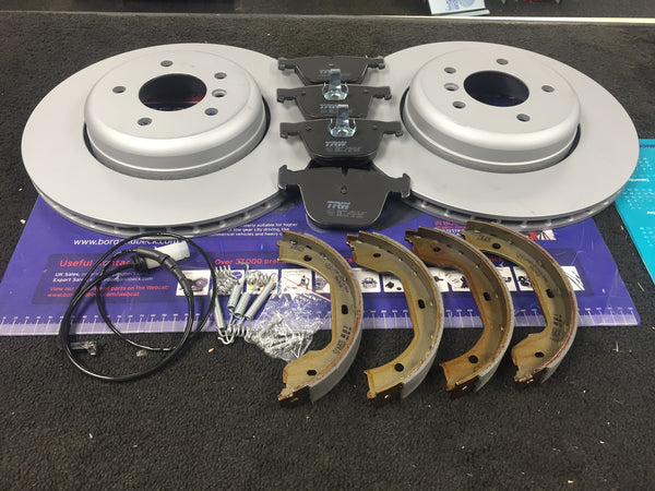BMW 535D E60 E61 MSPORT REAR BRAKE DISC BRAKE PAD SENSOR BRAKE SHOE FITTING KIT