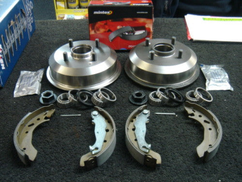 FORD PUMA 1.4 1.6 1.7 2000-03 REAR BRAKE DRUM BRAKE SHOE WHEEL BEARINGS 203 MM