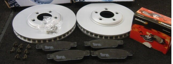 FOR JAGUAR S TYPE 3.0 V6 FRONT BRAKE DISCS 300MM DIAMETER MINTEX BRAKE PAD FRONT
