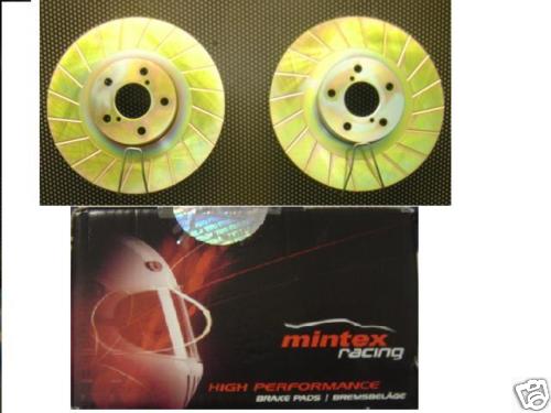 FOR SUBARU IMPREZA WRX GROOVED BRAKE DISC MINTEX PAD M1144