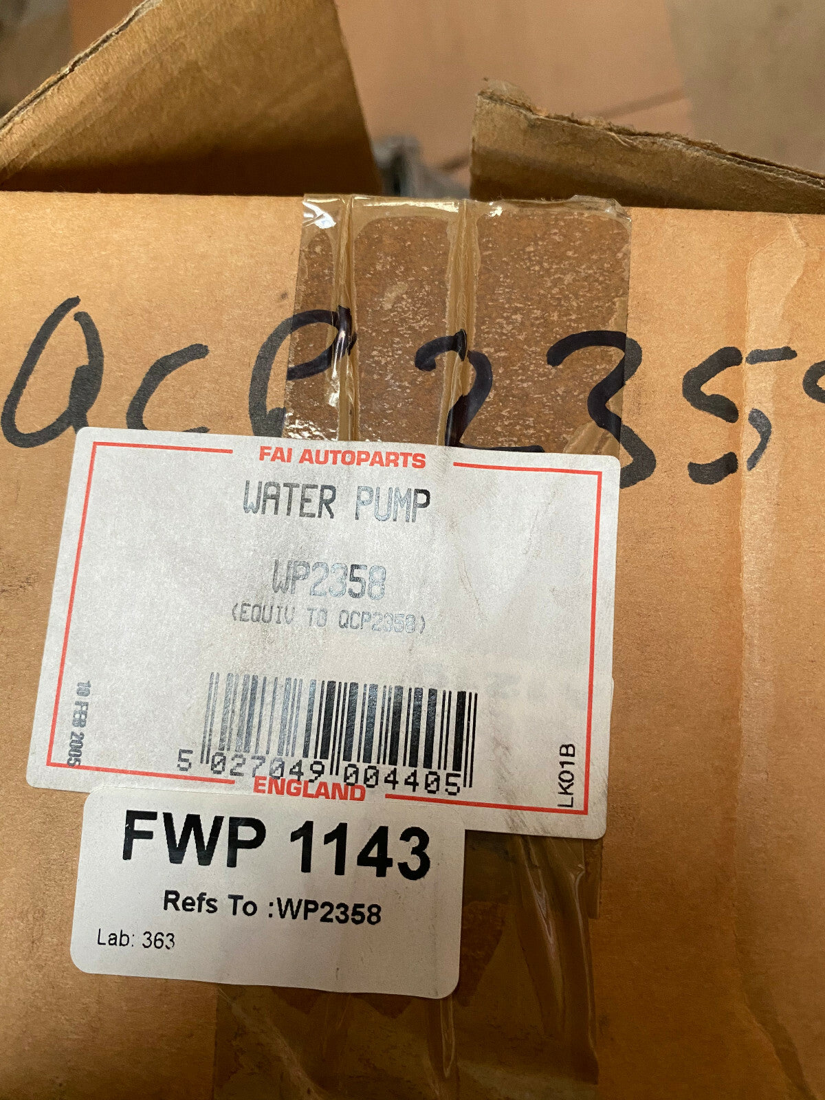 FOR BMW 316i 1.6 1.8  E30 E30 TOURING 518i 1.8 E28 WATER PUMP QCP2358 