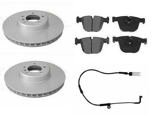 BMW E60 E61 535D 535 545i M SPORT REAR 345MM BRAKE DISCS PADS & SENSOR NEW