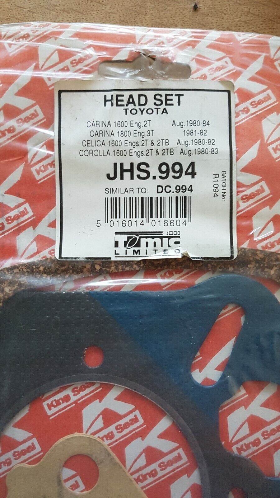 HEAD GASKET SET FOR TOYOTA CELICA 1600 1800 TA62 TA60  2T 3T ENGINES