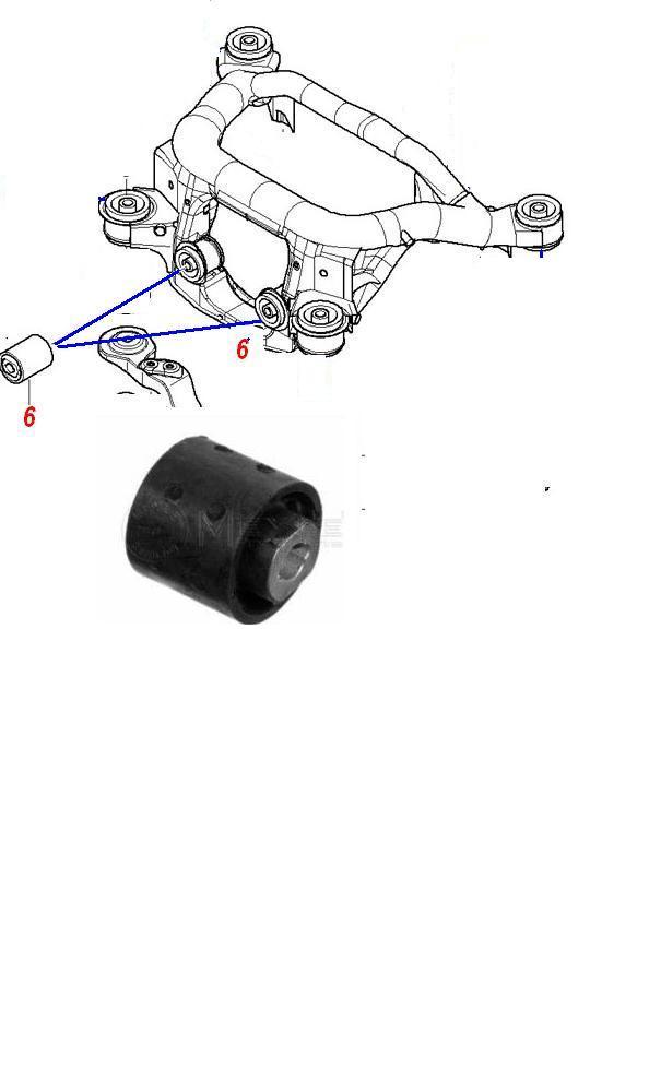BMW 316 318 320 323 325 330 E46 REAR AXLE SUBFRAME MOUNTING BUSH 