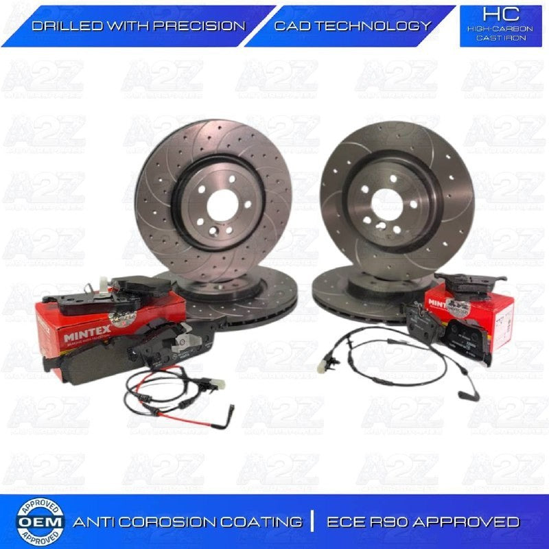 FOR JAGUAR XE 3.0 S X760 FRONT REAR BREMBO DRILLED GROOVED DISCS & MINTEX PADS