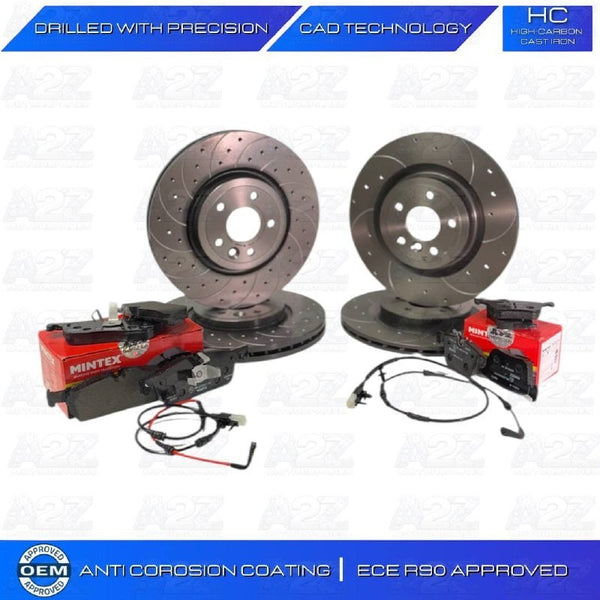 FOR JAGUAR XE 3.0 S X760 FRONT REAR BREMBO DRILLED GROOVED DISCS & MINTEX PADS