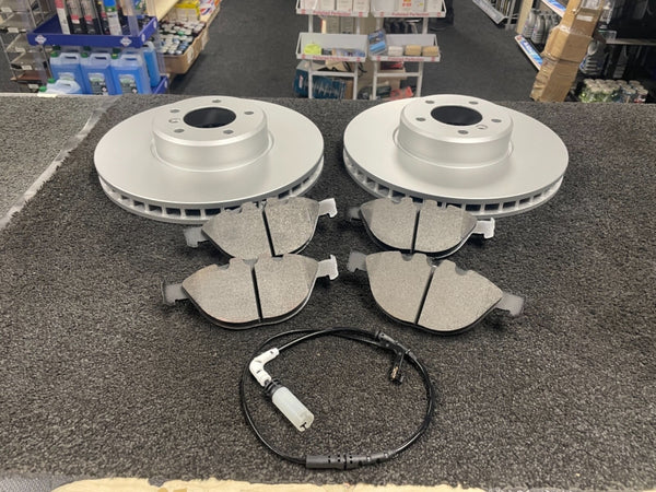 BMW 535D M SPORT E61 E60 2004 ON FRONT BRAKE DISCS PADS WITH SENSORS