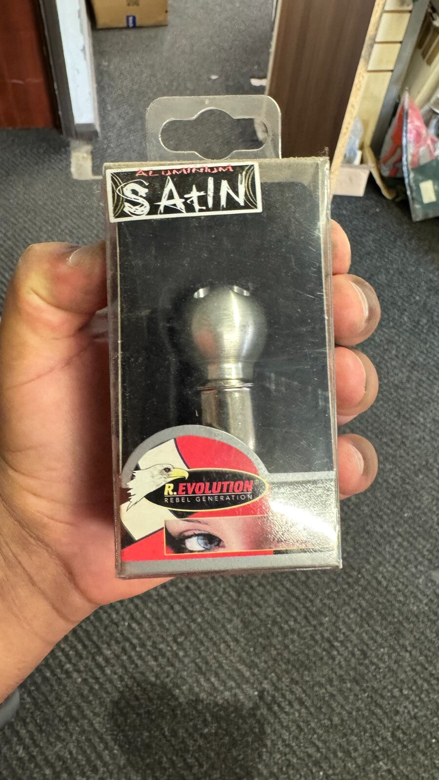 STYLISH RACING ALUMINIUM SATIN PUSH-IN CAR CIGARETTTE CIG LIGHTER ACCESSORY
