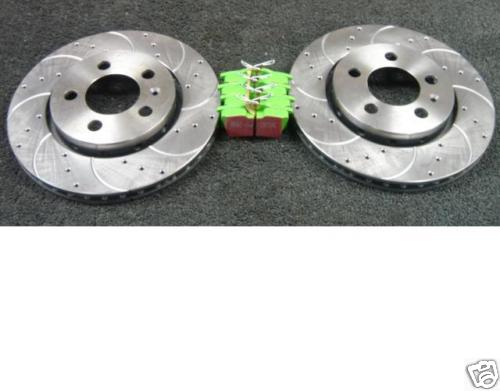 FOR SKODA OCTAVIA VRS DRILLED GROOVED BRAKE DISC BRAKE PAD REAR