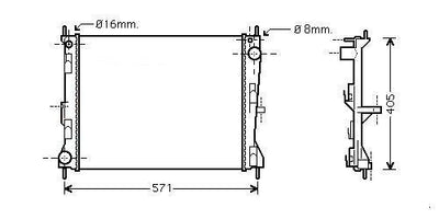 FOR NISSAM MICRA RENAULT CLIO 1.2 MODUS 1.5DCi 493-404-18MM RADIATIOR NEW 