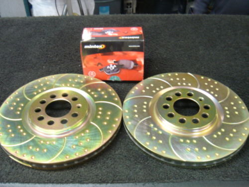 OCTAVIA VRS CUPRA DIMPLED GROOVED BRAKE DISC & PADS
