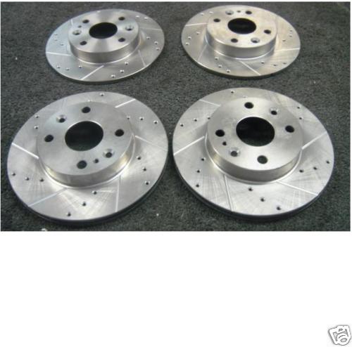 MX3 FRONT REAR DRILLED GROOVED BRAKE DISC 
