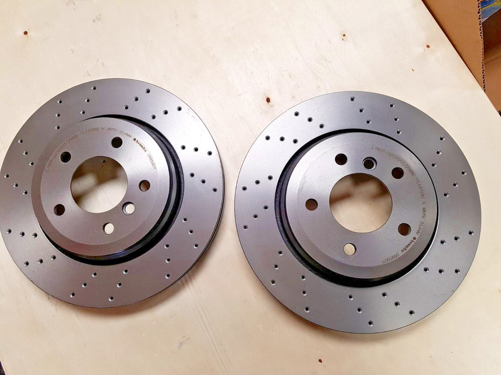 BMW 330 330D 330CI E46 BRAKE DISCS CROSS DRILLED REAR  320MM