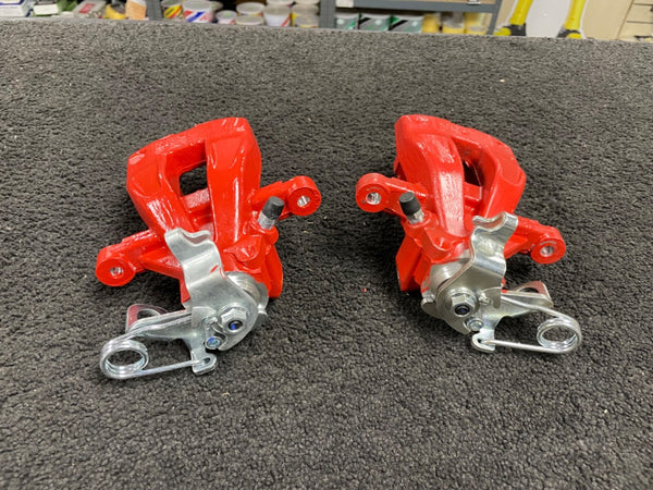 FOR PEUGEOT 207 REAR LEFT RIGHT BRAKE CALIPERS RED