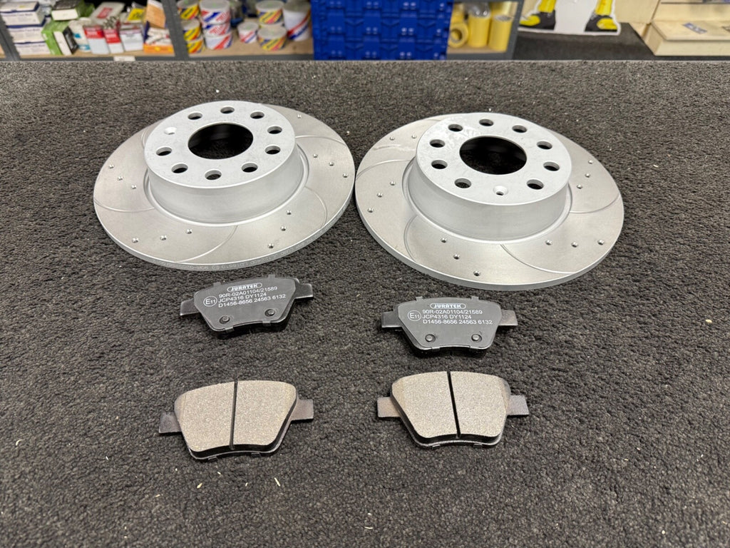 for Yeti Experience YET rear drilled grooved brake discs pads 272mm