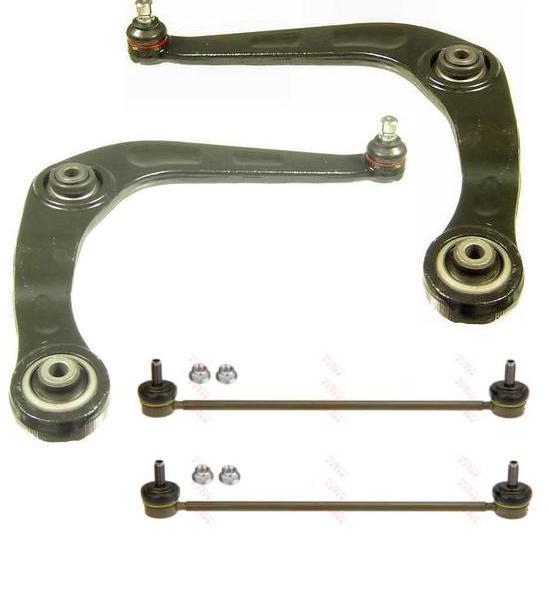 PEUGEOT 206 2 LOWER BOTTOM WISHBONE ARMS 2 ANTI ROLL BAR STABILISER LINKS LH RH