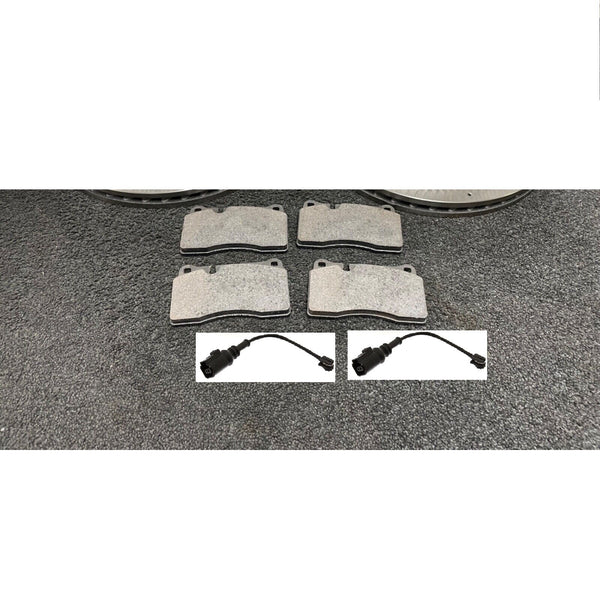 FOR AUDI TTRS FRONT  BRAKE  PADS + SENSORS FOR 370MM DISCS