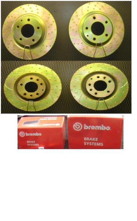 FOR MAZDA RX8 DRILLED GROOVED FRONT REAR BRAKE DISCS ZINC
