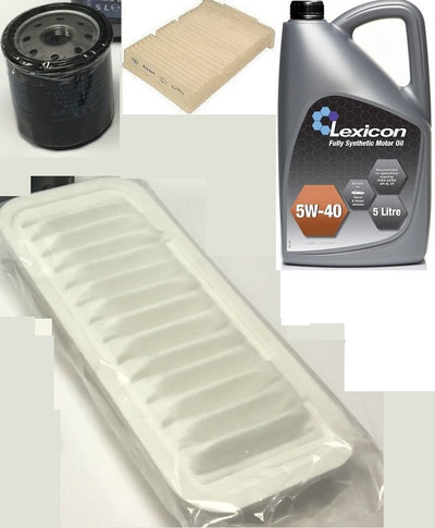 CITROEN C1 1.0 05-16 OIL AIR POLLEN FILTER 5L FULLY SYNTHETIC OIL SERVICE KIT