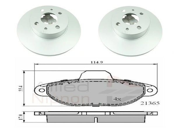 FOR FIAT CINQUECENTO SEICENTO FRONT FRONT DISCS PADS