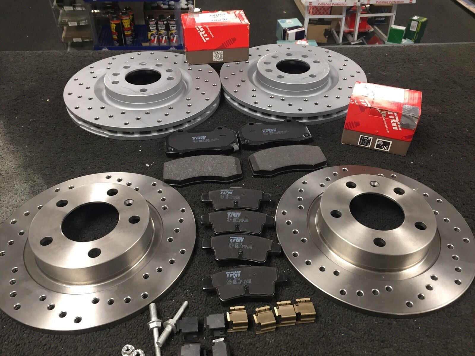 VAUXHALL CORSA VXR NURBURGRING FRONT REAR DRILLED BRAKE DISC BRAKE PADS