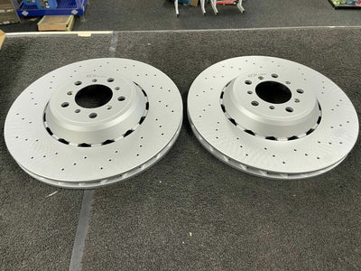 BMW F87 M2 F80 M3 F82 F83 M4 FRONT DRILLED BRAKE DISCS 34112284809 34112284810