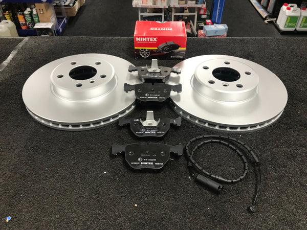 FOR BMW X5 E71 FRONT BRAKE DISCS AND MINTEX PADS 348MM BRAND NEW BOXED